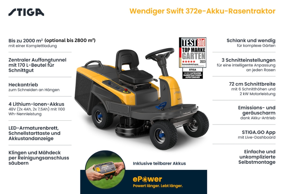 Stiga Swift 372e